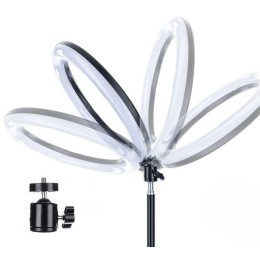 Светильник светодиодный KD-810F C02 10Вт напольный кольцевая подставка для смартфона на штативе черн