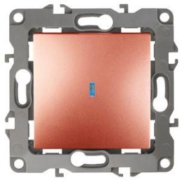 Выключатель 1-кл. СП Эра12 12-1102-14 10А IP20 250В 10AX с подсветкой механизм медь Эра Б0019282