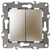 Выключатель 2-кл. СП Эра12 12-1104-04 10А IP20 250В 10AX механизм шампань Эра Б0014648