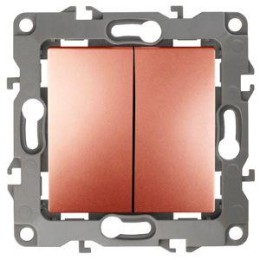 Выключатель 2-кл. СП Эра12 12-1104-14 10А IP20 250В 10AX механизм медь Эра Б0019289
