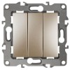 Выключатель 3-кл. СП Эра12 12-1107-04 10А IP20 250В 10AX механизм шампань Эра Б0014672