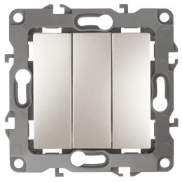Выключатель 3-кл. СП Эра12 12-1107-15 10А IP20 250В 10AX механизм перламутр Эра Б0019302