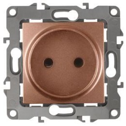 Розетка 1-м СП Эра12 12-2105-14 16А IP20 16AX 250В 2P механизм медь Эра Б0019337