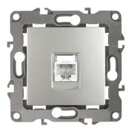 Розетка телефонная Эра12 12-3105-03 RJ11 IP20 алюм. Эра Б0014713