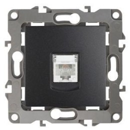 Розетка телефонная Эра12 12-3105-05 RJ11 IP20 антрацит Эра Б0014715