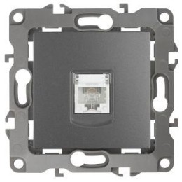Розетка телефонная Эра12 12-3105-12 RJ11 IP20 графит Эра Б0019342