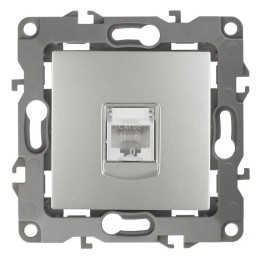 Розетка компьютерная Эра12 12-3107-03 RJ45 алюм. Эра Б0014725