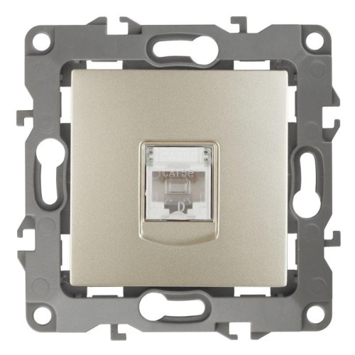 Розетка компьютерная Эра12 12-3107-04 RJ45 шампань Эра Б0014726