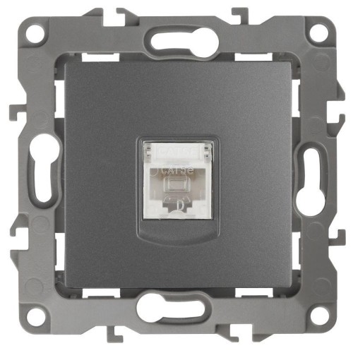 Розетка компьютерная Эра12 12-3107-12 RJ45 графит Эра Б0019350