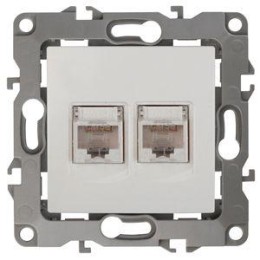 Розетка компьютерная 2-м Эра12 RJ45 12-3108-02 сл. кость Эра Б0014730