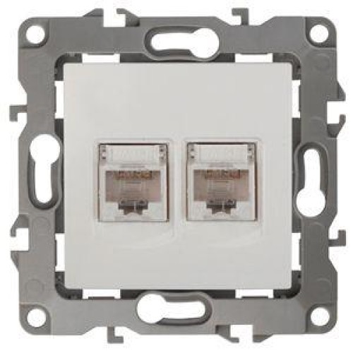Розетка компьютерная 2-м Эра12 RJ45 12-3108-02 сл. кость Эра Б0014730