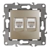 Розетка компьютерная 2-м Эра12 RJ45 12-3108-04 шампань Эра Б0014732