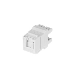 Модуль Keystone Jack RJ-45(8P8C) UTP неэкранир. кат.6 тип 180град. с пылезащитной шторкой бел. PRO R