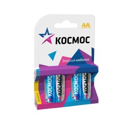 Элемент питания алкалиновый AA/LR6 BP-4 (блист.4шт) КОСМОС KOCLR64BL