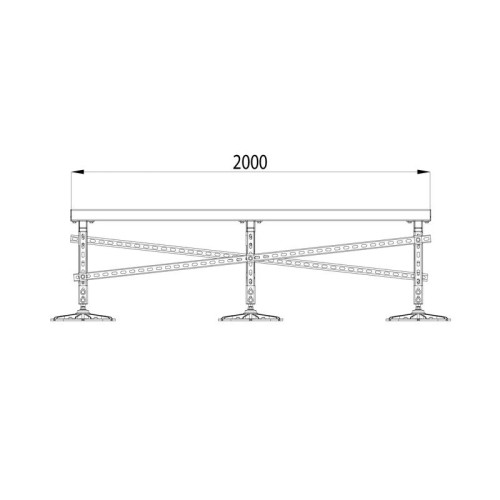 Конструкция опорная для установки оборудования TECHNORAPTOR FOOT 1500х2000 тип 2 HD КМ TR0235