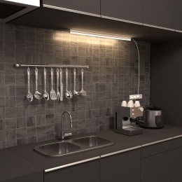 Светильник светодиодный Black 12Вт 4000К IP20 1050лм 170-264В 865х22х37мм ДВО линейный накладной бел