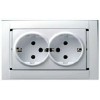Розетка 2-м СП Simon34 16А IP20 с заземл. сл. кость Simon 34459-31