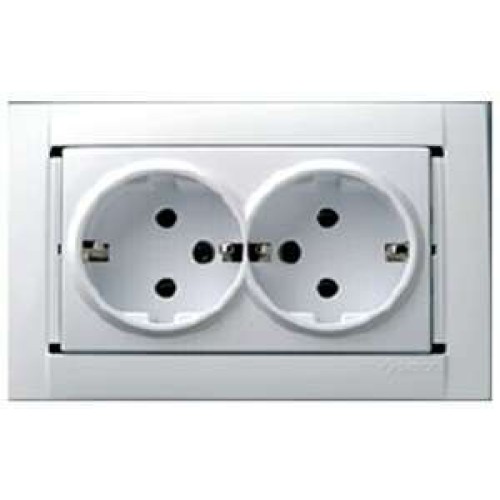 Розетка 2-м СП Simon34 16А IP20 с заземл. сл. кость Simon 34459-31