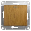 Переключатель проходной 1-кл. СП Glossa 10А IP20 (сх. 6а) 10AX с подсветкой механизм дерево дуб SE G