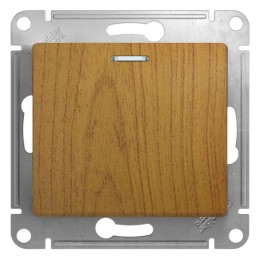 Переключатель проходной 1-кл. СП Glossa 10А IP20 (сх. 6а) 10AX с подсветкой механизм дерево дуб SE G