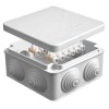 Коробка распределительная ОП 105х105х56мм IP54 с клемм. 7 выходов 4 гермоввода 10А 12 контактов крыш