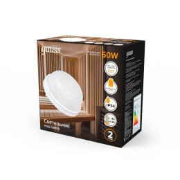 Светильник "Банник" 60Вт E27 IP54 176х82х190мм НБП круг настенно-потолочный GAUSS 926602106