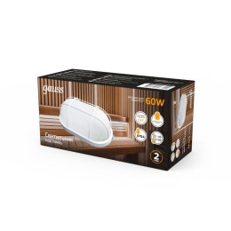 Светильник "Банник" 60Вт E27 IP54 105х85х212мм НБП овал настенно-потолочный с решеткой GAUSS 9266022