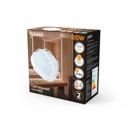 Светильник "Банник" 100Вт E27 IP54 240х115х255мм НБП круг настенно-потолочный с решеткой GAUSS 92660