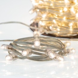 Гирлянда светодиодная "LED ClipLight" шаг 15см 665LED тепл. бел. 80Вт 12В IP65 провод ПВХ прозр. (уп