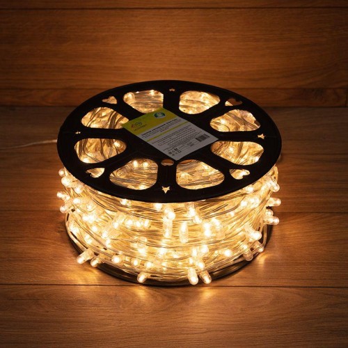Гирлянда светодиодная "LED ClipLight" шаг 15см 665LED тепл. бел. 80Вт 12В IP65 провод ПВХ прозр. (уп