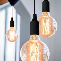 Светильник Decor E27 IP20 200-240В 1м подвесной черн. GAUSS PL011