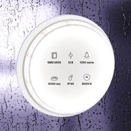 Лента светодиодная 12В 2835 14.4Вт/м 6000К IP65 (уп.5м) Maytoni 10119