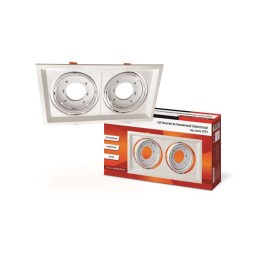 Светильник GX70R-2ST-W GX70 IP20 230В встраив. поворотн. двойн. метал. бел. IN HOME 4690612021607