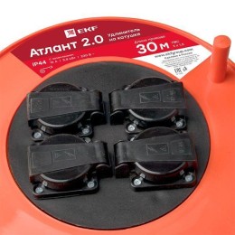 Удлинитель на катушке 4х30м с заземл. 16А IP44 Атлант 2.0 3.5кВт ПВС 3х1.5 PROxima EKF UKA02-16-315-