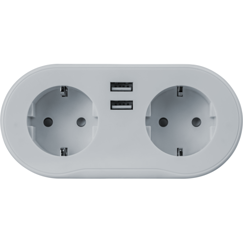 Разветвитель 2-м с заземл. 14 556 Smart Home NSH-ST-02 2хUSB с управлением по WI-FI бел. NAVIGATOR 1