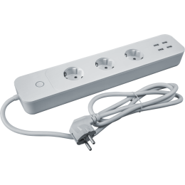 Удлинитель 3х1.5м с заземл. 16А 14 557 Smart Home NSH-PE-01 4хUSB с управлением по WI-FI бел. NAVIGA