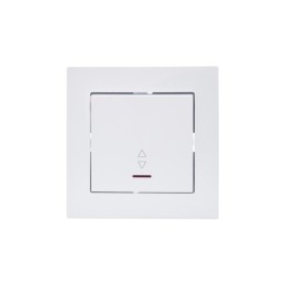 Переключатель проходной 1-кл. СП Vesna с индикацией механизм бел. LEZARD 742-0288-114