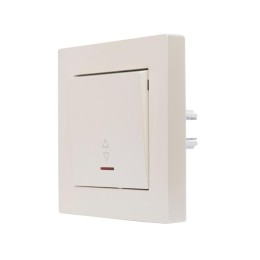 Переключатель проходной 1-кл .СП Vesna с индикацией механизм жемчуж./бел. перламутр. LEZARD 742-3088