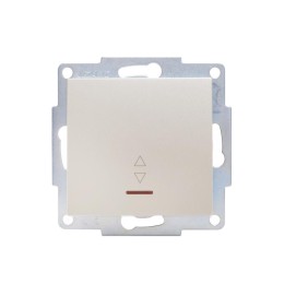 Переключатель проходной 1-кл .СП Vesna с индикацией механизм жемчуж./бел. перламутр. LEZARD 742-3088