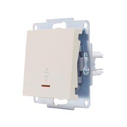 Переключатель проходной 1-кл .СП Vesna с индикацией механизм жемчуж./бел. перламутр. LEZARD 742-3088