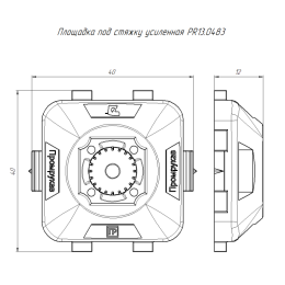 Площадка под стяжку усиленная для прямого монтажа в гофроящике черн. Промрукав PR13.0483