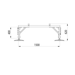 Конструкция опорная для установки оборудования TECHNORAPTOR FOOT 1500х3000 тип 2 HD КМ TR0238