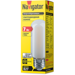 Лампа светодиодная филаментная 14 440 NLL-F-T39-7-230-4K-E27-FR FILAMENT матовая E27 176-264В 110мм