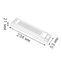 Блок питания для светодиодной ленты Black 150Вт 24В IP20 (драйвер) GAUSS 202102150