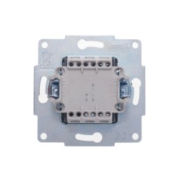 Переключатель проходной 1-кл. СП Vesna механизм жемчуж./бел. перламутр. LEZARD 742-3088-105