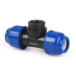 Тройник компрессионный внутр. резьба PN16 d25х1дюйм для ПЭ труб RTP 11604