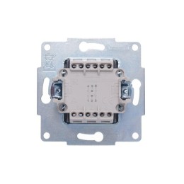 Переключатель проходной 2-кл. СП Vesna механизм жемчуж./бел. перламутр. LEZARD 742-3088-106