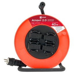 Удлинитель на катушке 4х40м с заземл. 16А IP44 Атлант 2.0 3.5кВт КГ 3х1.5 PROxima EKF UKA02-16-315R-