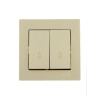 Переключатель проходной 2-кл. СП Vesna механизм титан LEZARD 742-3788-106