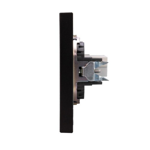 Розетка компьютерная СП STRONG MIELE RJ45 кат.6 антрацит Kranz KR-78-0724-5
